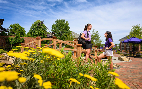 HPU Students In Flower Garden